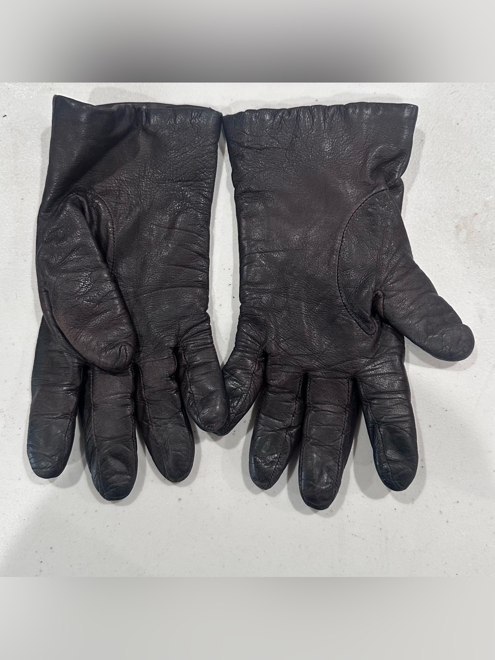 Men’s XL Genuine Leather Gloves 100% Cashmere Lined Black Winter Cold Weather